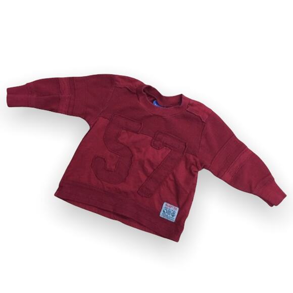 naartjie Boys Sweatshirt Size 3-6 Months Red 57 Top Thermal Layered Vintage Look - Picture 1 of 5